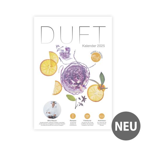 Duftkalender mit saisonalen Rezepten