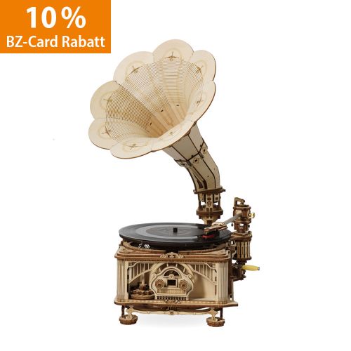 3D-Holzpuzzle Grammophon
