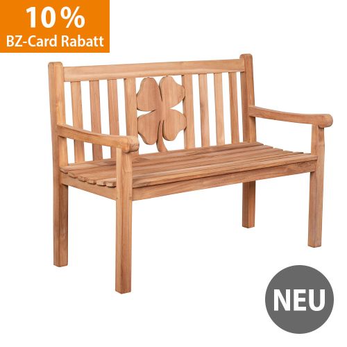 Produktbild zum Produkt 'Teak-Gartenbank "Kleeblatt"'