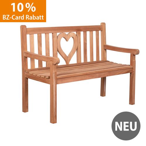 Produktbild zum Produkt 'Teak-Gartenbank "Herz"'
