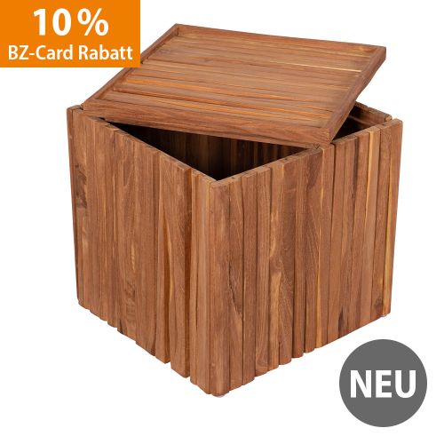 Produktbild zum Produkt 'Teak-Box / -Hocker, inkl. Kissenauflage'