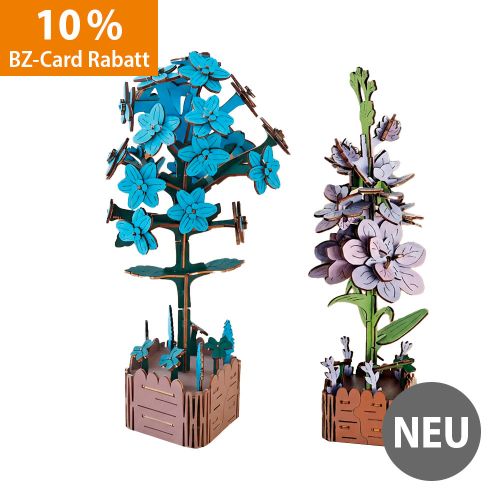 Produktbild zum Produkt '3D-Holzpuzzle, Veilchen + Hyazinthe'