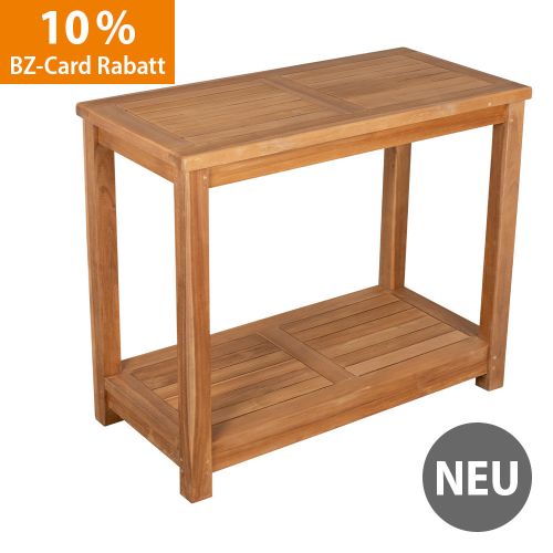 Produktbild zum Produkt 'Pflanztisch Salford, Teak, mit Ablage'