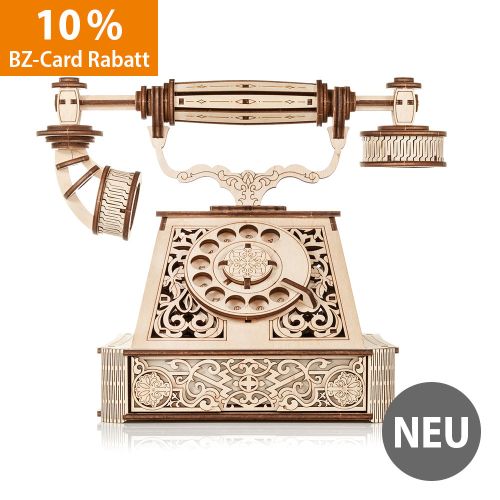 3D-Holzpuzzle, Retro Telefon