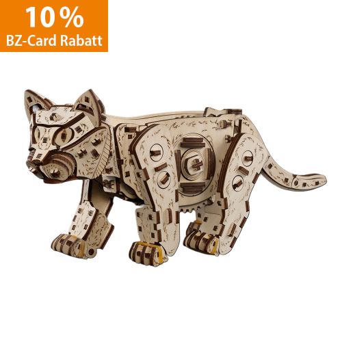 Produktbild zum Produkt '3D-Holzpuzzle, Mechanische Katze'