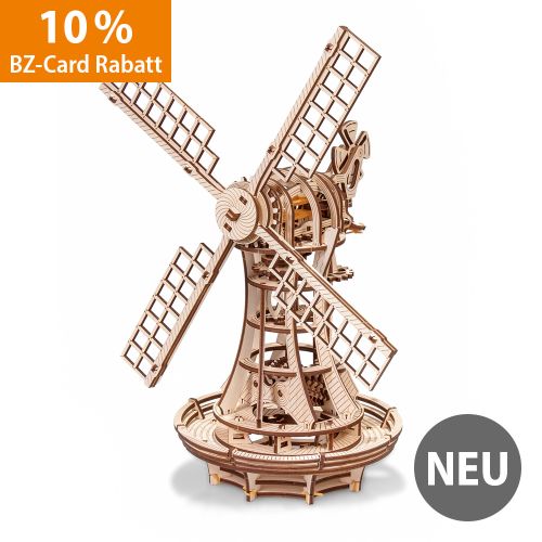 Produktbild zum Produkt '3D-Holzpuzzle, mechanische Windmühle'
