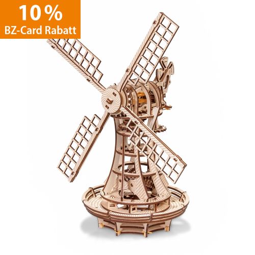 Produktbild zum Produkt '3D-Holzpuzzle, mechanische Windmühle'