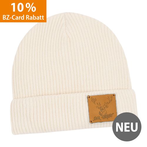 Beanie - Hirsch Patch "Natural"