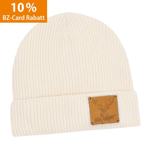 Beanie - Hirsch Patch "Natural"