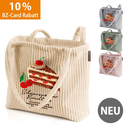 Produktbild zum Produkt 'Cordtasche "Kirschtorte"'