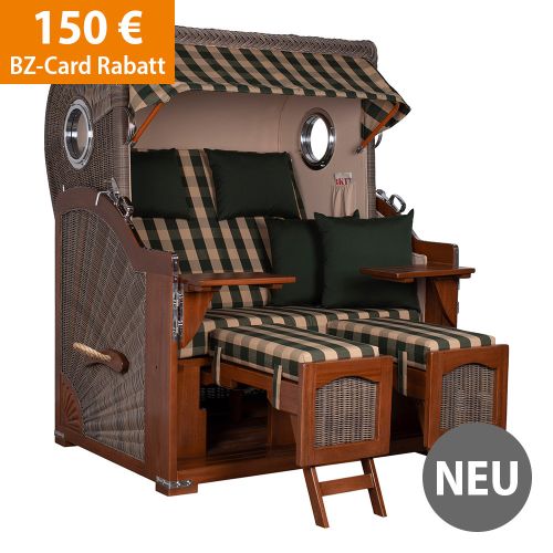 Produktbild zum Produkt 'Strandkorb Mahagoni Braun Kariert'