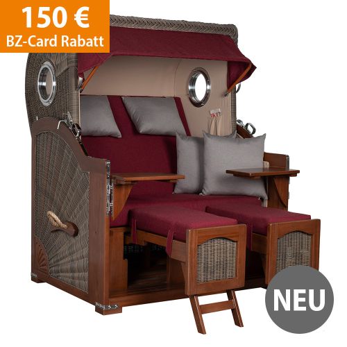 Produktbild zum Produkt 'Strandkorb Mahagoni Rot'