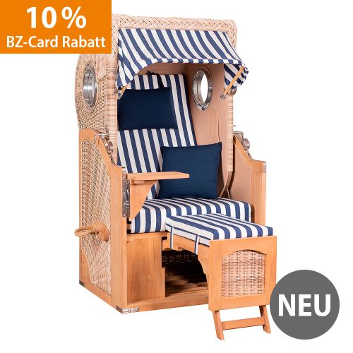 Produktbild zum Produkt 'Strandkorb 1-Sitzer blau-weiß'