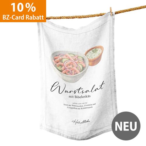 Produktbild zum Produkt 'Geschirrtuch "Wurstsalat"'