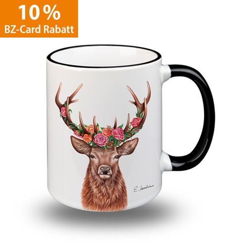 Tasse - Blumenhirsch